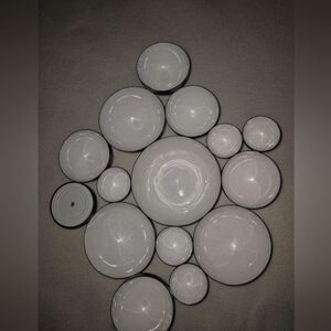 Nora Fleming Black Bubble Serving Condiment/dip Platter